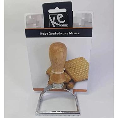 Imagem de Molde Cortador Quadrado para Massas Ravióli Metal e Madeira