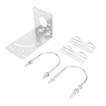 Imagem de Braçadeira de Mastro de Antena, Suporte de Montagem Em Poste de Antena Com Parafusos U Duplos para Starlink, para Postes de Antena Com Diâmetros de 1,17 a 1,39 Polegadas