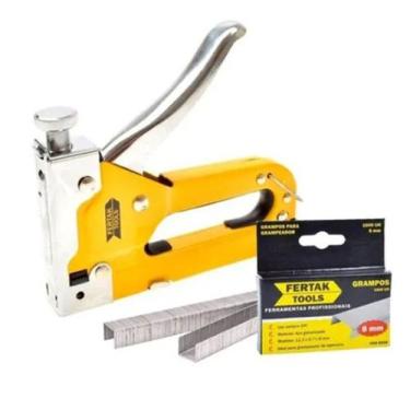 Imagem de Grampeador Pra Tapeceiro Profissional P/madeira Tapeçaria - A.R Varied