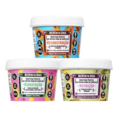 Imagem de Lola Bemdita Ghee Masc Hidra 100ml + Nutri 100ml + Recons 100ml - Lola