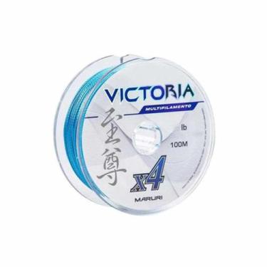 Imagem de Linha de Pesca Multifilamento 4 Fios Victoria Azul 200m 0,55mm 81lb - 