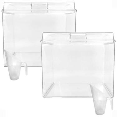 Imagem de Kit 2 Potes Acrílico Quadrado com Tampa 3,3l+ Conchas 100ml - ExPote