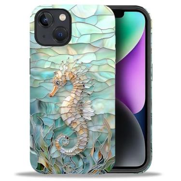 Imagem de Punmada Capa para iPhone 14 Plus, para meninas e mulheres, meninos, capa híbrida rígida de silicone à prova de choque, capa protetora de corpo inteiro fosca para iPhone 14 Plus vidro submarino 3D
