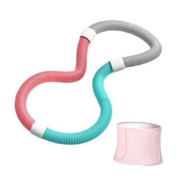 Imagem de KiBcsLic Arco de ginástica de primavera com cinto para homens/mulheres iniciantes dobrável academia abdominal círculo de fitness, 1.3kg