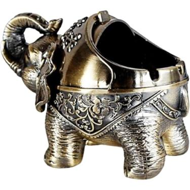 Imagem de Cinzeiro De Elefante à Prova De Vento, Cinzeiro De Cigarro De Metal Para Casa Sala De Estar Suprimentos Para Sala De Chá, B, 14 * 9 * 11CM