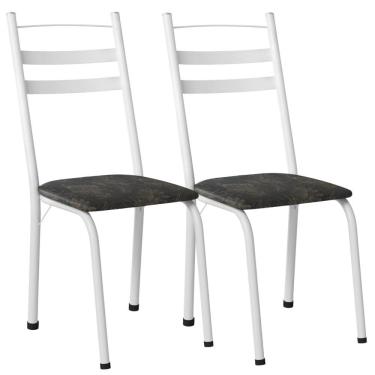 Imagem de Kit 2 Cadeiras Tubular America 061 Branco  ARTEF