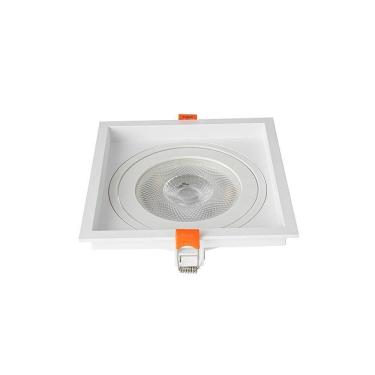 Imagem de Spot De Embutir Recuado Nordecor Loyo Para 1 Lâmpada Par 30 E27 Quadrado Branco