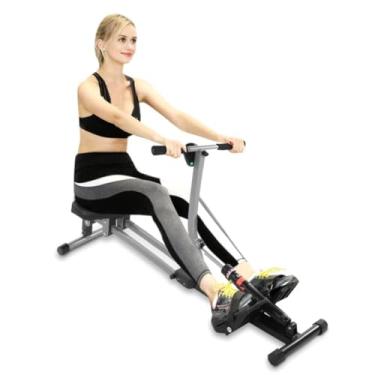 Imagem de Avançado para máquina de remo em casa com 12 níveis de resistência e indicador digital - para treinamento de força em academia em casa