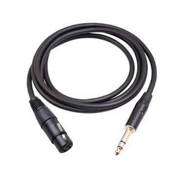 Imagem de XCPHGFM 6.35 TRS Estéreo Macho para XLR Fêmea Microfone Mixer Cabo de Áudio Anti-interferência Suporta Fonte de Alimentação de 48V Cabo de remendo de interconexão balanceado para alto-falante Micphon