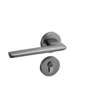 Imagem de 1 conjunto de fechadura de porta de quarto interno de liga de alumínio fechadura de porta de sala de estar fechadura de absorção de som acessórios de hardware (estilo-C)