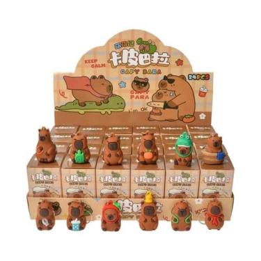 Imagem de Conjunto De Caixa Surpresa De Figuras De Capivara 24 Peças, Brinquedo 