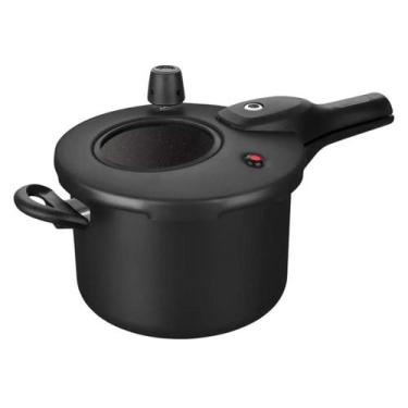 Imagem de Panela de Pressão Indução MTA 4,5 L Visor de Vidro Preta
