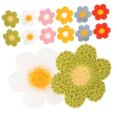 Imagem de SHINEOFI 60 Unidades canteiro de flores apliques bordados boho manchas florais cápsulas casaco pequenos remendos de chapéu remendos de roupas as flores Fragmento Bandeira