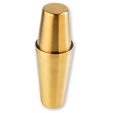 Imagem de Tablecraft Coqueteleira de aço inoxidável, 510 g | Misturador de bebidas de 530 ml, 2 copos de mistura Boston Can-on-Can, Mix Martinis, shots, coquetéis expresso e bebidas alcoólicas, para bartenders