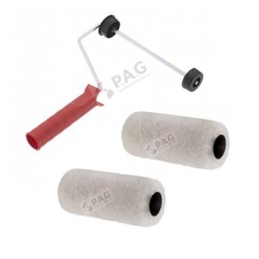 Imagem de Kit 2 rolo de pintura la carneiro fenolico 15cm com cabo garfo pressao