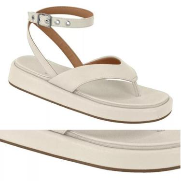 Imagem de Sandalia Plataforma Flatform Feminina Vizzano Papete 6506103, Branco o