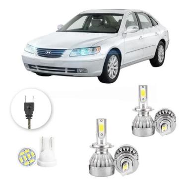 Imagem de Kit Lampadas Led Hyundai Azera 2007 A 2011 H7 H7 20000lm - V10, Branco