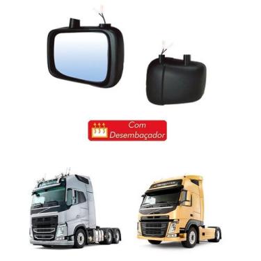 Imagem de Retrovisor Auxiliar Volvo Fh Fm 2017 2018 Ld C Desembaçador - Globo
