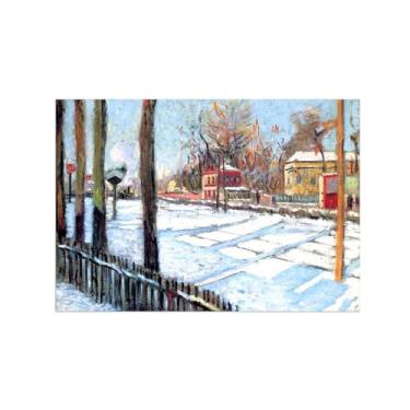 Imagem de Paul Signac Famosas Pinturas-Impressas em Tela-Floresta neve-Moderno Pôster Decoração Sala de Estar e Quarto 50x70cm20x27in Sem Moldura