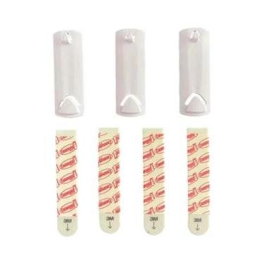 Imagem de Ganchos De Parede Tipo Dente De Serra Sem Danos Com Tiras Adesivas 3M,