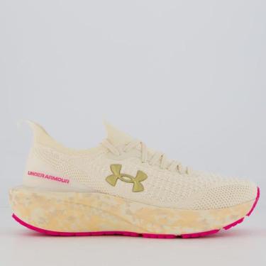 Imagem de Tênis Under Armour Charged Great Feminino Off White e Rosa, 35