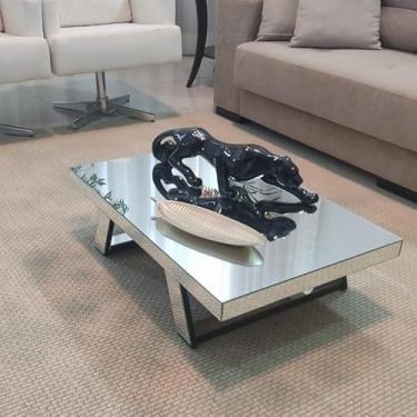 Imagem de Mesa de Centro Espelhada de sala Ibiza C 80 X A 30 X L 50 CM