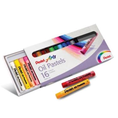 Imagem de Giz Pastel Oleoso 16CORES - Pentel
