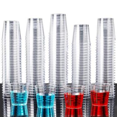 Imagem de Copos de tiro Zcaukya 500 Copos descartáveis de plástico transparente 