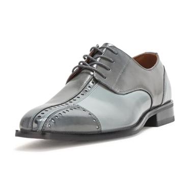 Imagem de Stacy Adams Sapato Oxford masculino Palmento, Cinza Multi, 39
