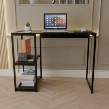 Imagem de Mesa Home Office C/prateleiras De Metal- Cor preta