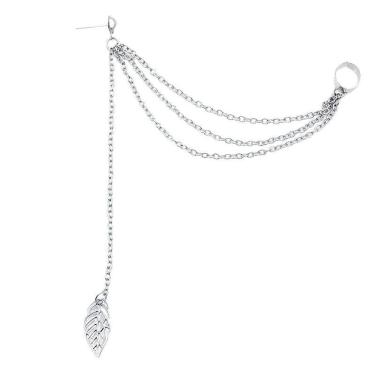 Imagem de Brinco Multicamadas Corrente Pingente Folha Franja B8762