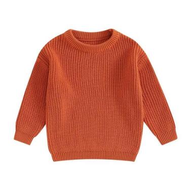 Imagem de Suéter de malha Pivanzore Baby Girl Boy Toddler Warm Orange