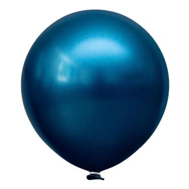 Imagem de Balão Bexiga Metalizado 16 Polegadas - Gigante Azul Meia Noi