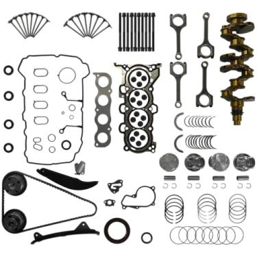 Imagem de Conjunto de juntas de revisão de motor Kit de corrente de distribuição Rolamentos Rolamentos Virabrequim Apto para Hyundai Elantra 2011-2013 IX35 2015 Kia Forte 2013-2014 1.8L G4NB 209202EA00 23110