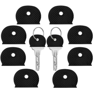 Imagem de Pacote com 20, capa para chaveiro, identificador de chave, marcador de etiqueta codificado, manga de PVC meia redonda para escritórios, casas e apartamentos