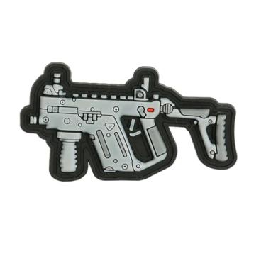Imagem de Uijokdef Uijokdef 1 peça tático design de rifle de PVC remendo moral, fecho de gancho, estilo militar (armas 9)