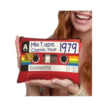 Imagem de Bolsa De Viagem Vintage Para Maquiagem Em Formato De Fita Cassete, Lev