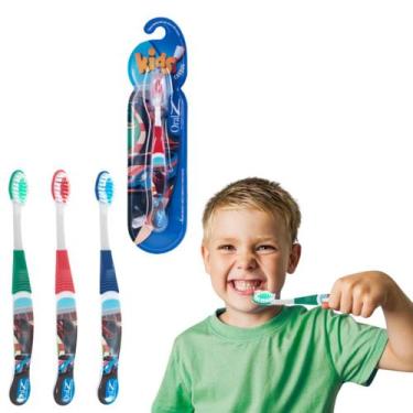 Imagem de Escova de dentes Mácia Carros de Corrida infantil para meninos - Daico
