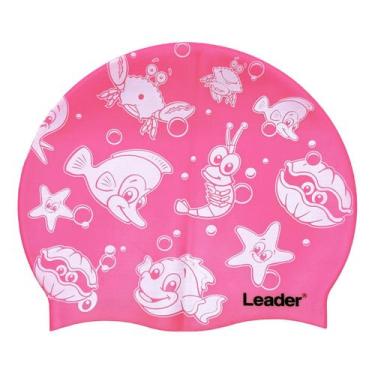 Imagem de Touca De Natação Infantil Leader Em Silicone Tamanho Único Estampada 7