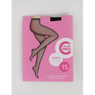 Imagem de Meia Calça Fio 15 Feminina PRETO - Cia da meia, Preto, M