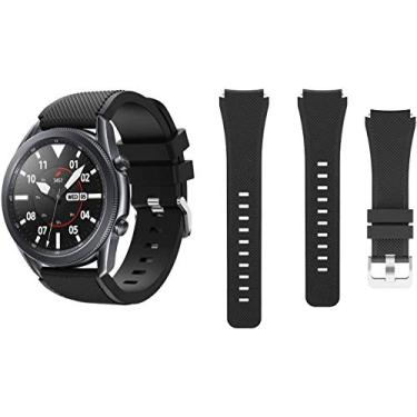 Imagem de Pulseira Silicone Para Samsung Gear S3 Classic Frontier 22mm - Danet (Preta)