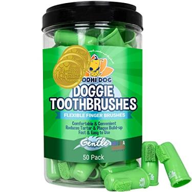 Imagem de Escovas de Dentes Descartáveis para Cães | Escova de Dentes Macia de com Cerdas de Silicone para Dentes e Goma de Higiene Bucal de Animais de Estimação