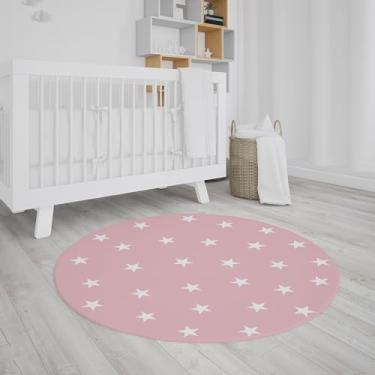 Imagem de Genérico Tapete Infantil Decorativo Neoprene Estrelas 1,40m (Rosa-claro)