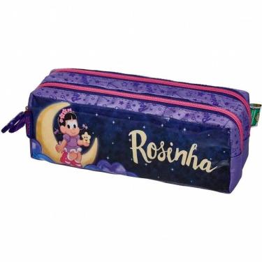 Imagem de Estojo Duplo Escolar Rosinha Porta Lápis Infantil Meninas