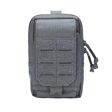 Imagem de EXCELLENT ELITE SPANKER Bolsa tática EDC Molle, bolsa utilitária, coldre para celular, bolsa de cintura, bolsa de ferramentas para acessórios Molle (cinza)