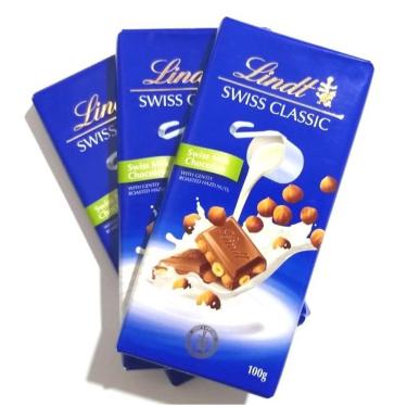 Imagem de Chocolate Classic Ao Leite Com Avelã Lindt 100G (3 Unidades)