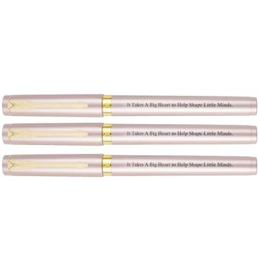 Imagem de COFOZA Pacote com 3 canetas de gel de ponta média (0,7 mm) para presente de agradecimento para professor treinador rosa tinta preta It Takes A Big Heart To Help Shape Little Minds Little Minds
