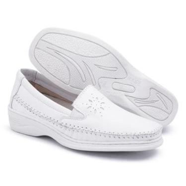 Imagem de Mocassim Sapatilha Feminina Em Couro Estilo Alpargata Slip On-Feminino