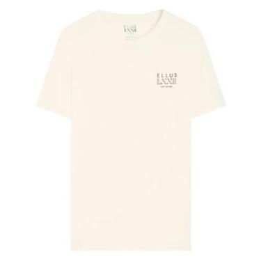 Imagem de Camiseta Ellus Masculina Cotton Fine Fifty Edition Classic Branca-Masculino