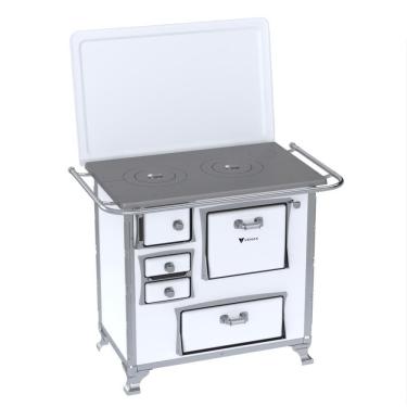 Imagem de Fogao a Lenha GII N 1 Gab Branco com Tampa